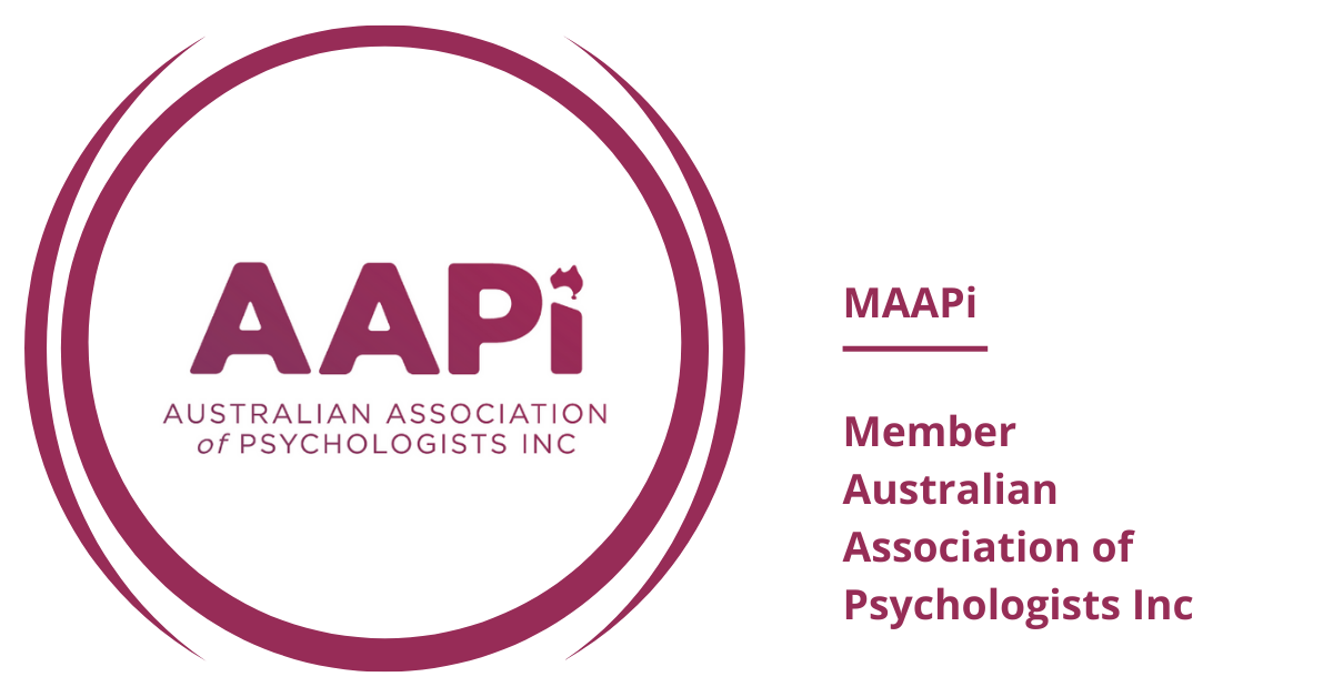 Logo, reads Member Australian Association of Psychologists Inc.